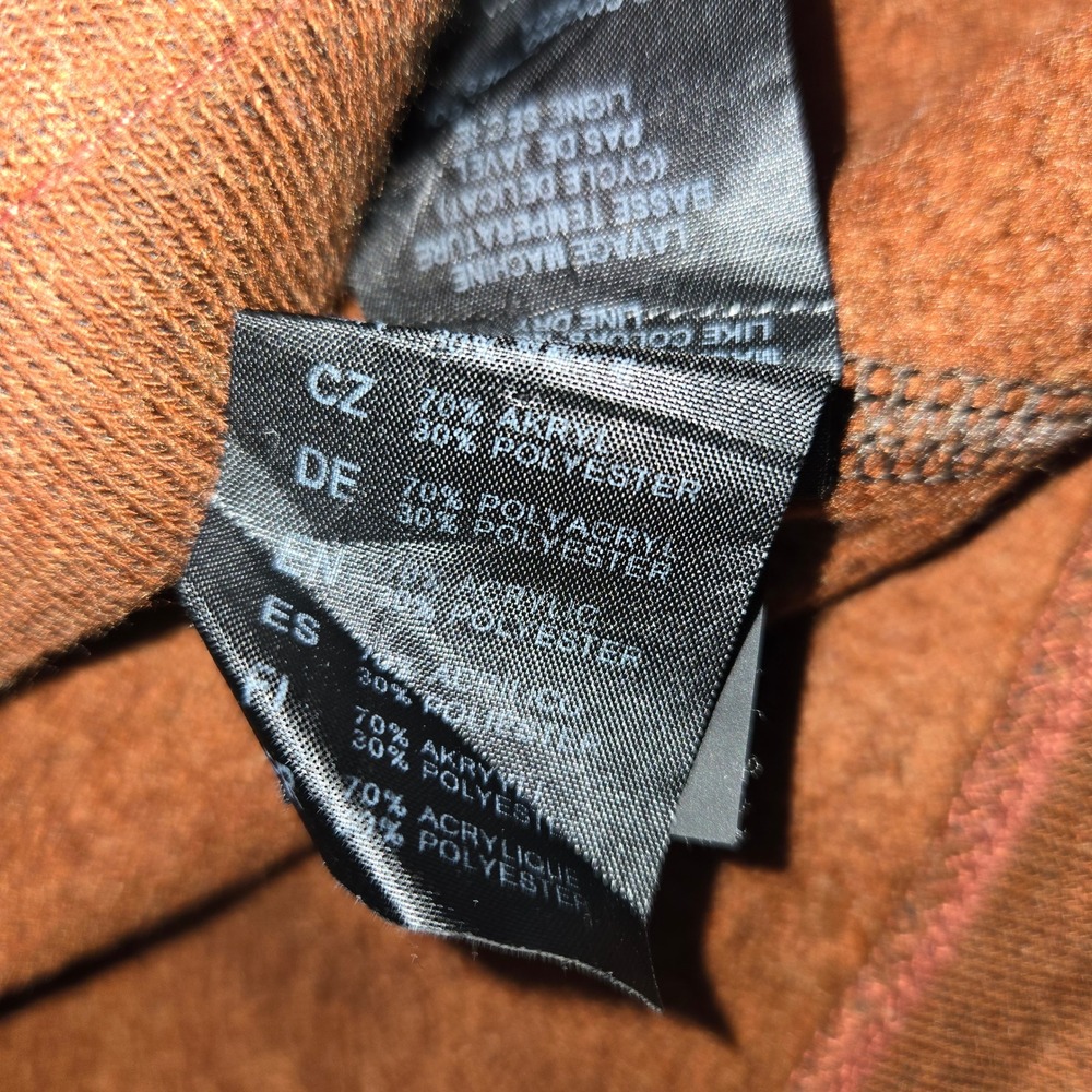 KUHL Revel 1/4 Zip Fleece Pullover Rust Burnt Orange Mens Large 3007 READ - Picture 3 of 8